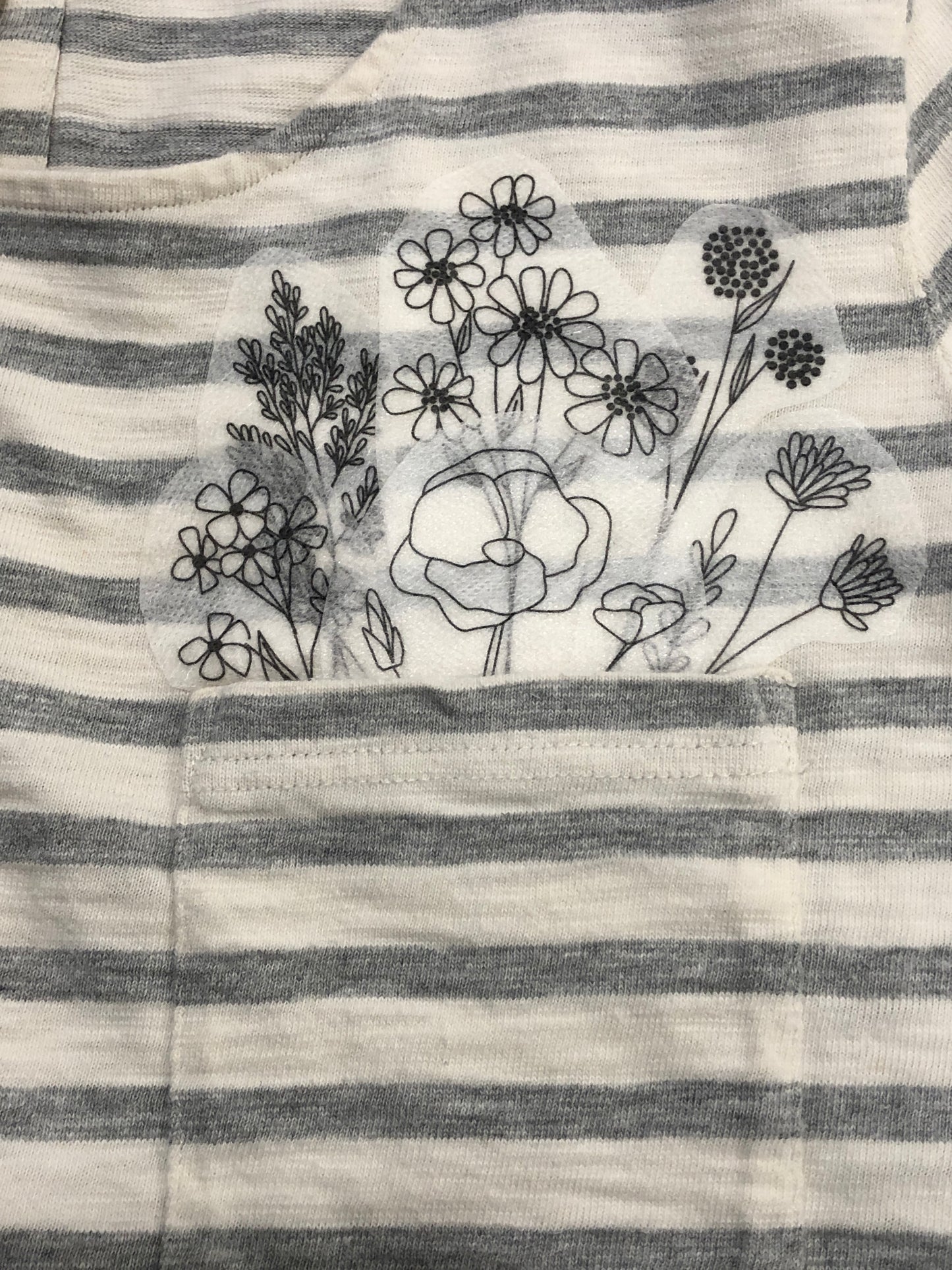 Flower Pocket Clothing Embroidery