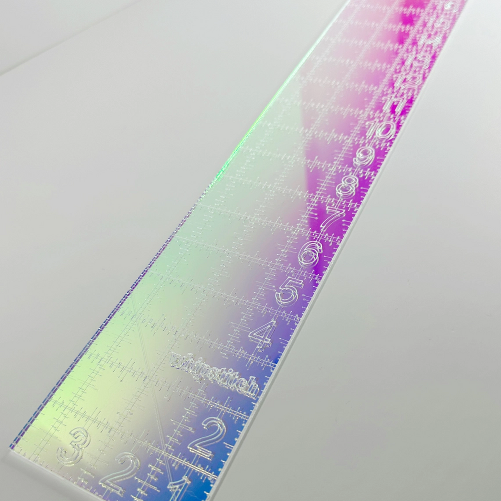 Iridescent Quilting Ruler - Fat Quarter Ruler 3.5" X 18.5"