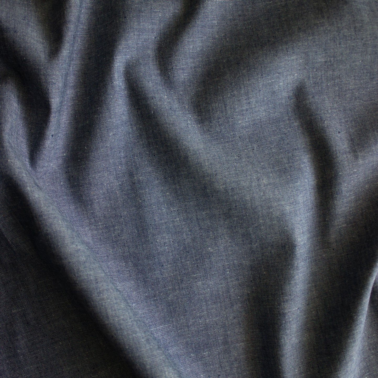 Cotton Chambray - Medium Blue