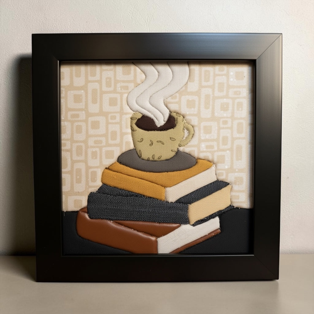 Japanese inspired art of Kinusaiga stack of books