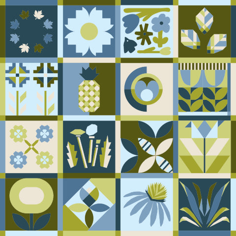 Modern Botanical Sampler Quilt Kit - PNW
