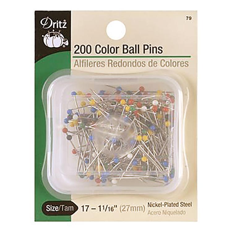 Color Ball Pins 1 1/16" - 200ct