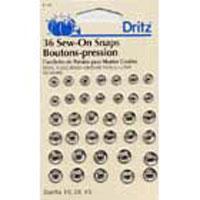 Sew On Snaps Assorted Sizes - 36 Count - Nickel