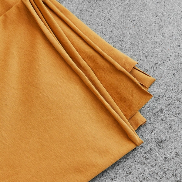Organic Cotton Stretch Jersey - Dry Mustard
