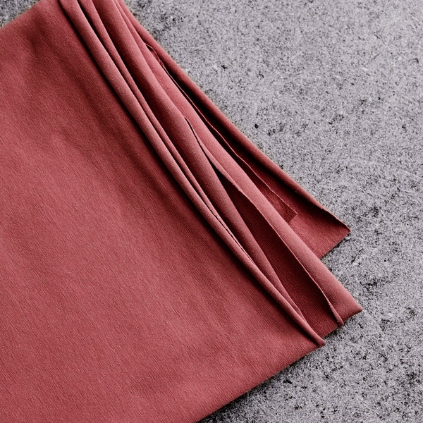 Organic Cotton Stretch Jersey - Rosewood