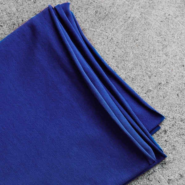 Organic Cotton Stretch Jersey - Cobalt Blue