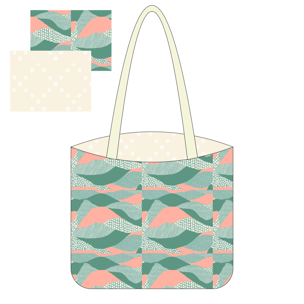 Lands End Diamond Flowers - Tote Kit - All Cotton