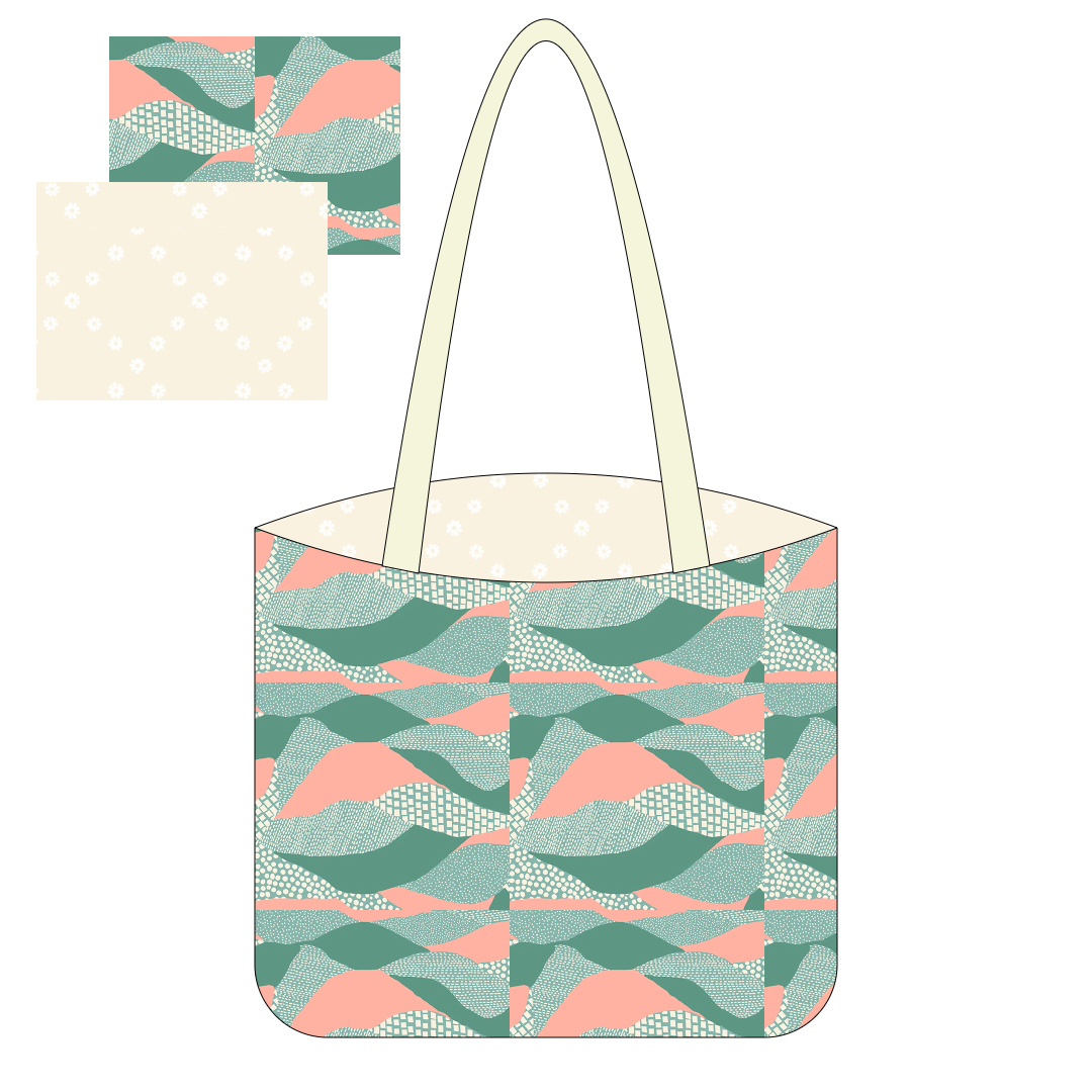 Lands End Diamond Flowers - Tote Kit - All Cotton