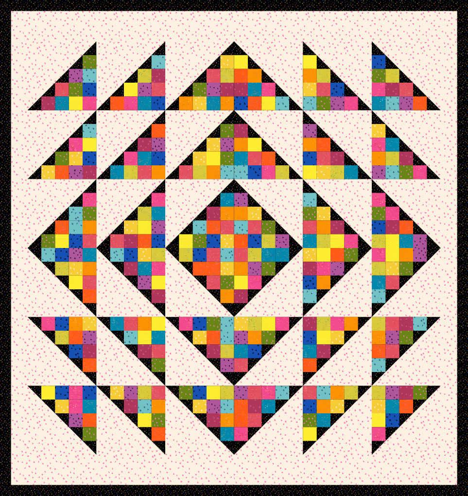 LoriAnn Quilt Roller Rink Rainbow Color Way