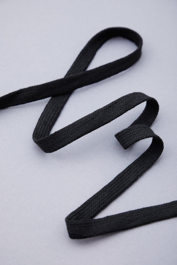 Flat Cotton Cording - Black