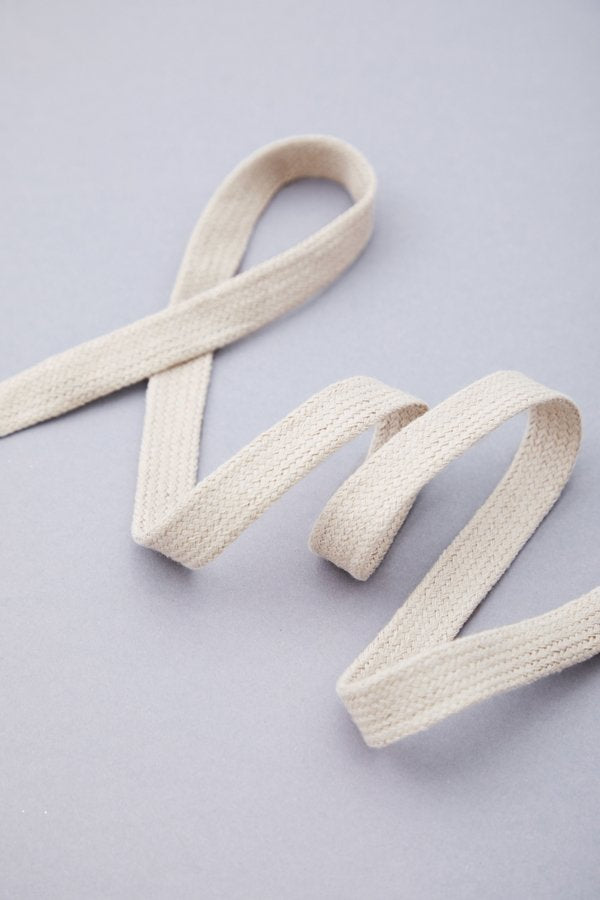 10mm Flat Cotton Cord - Natural