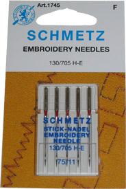 Machine Embroidery Needle 11/75 - Schmetz 1745