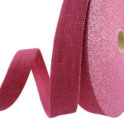 Metallic Strapping 1.25" - Polyester - Fuschia