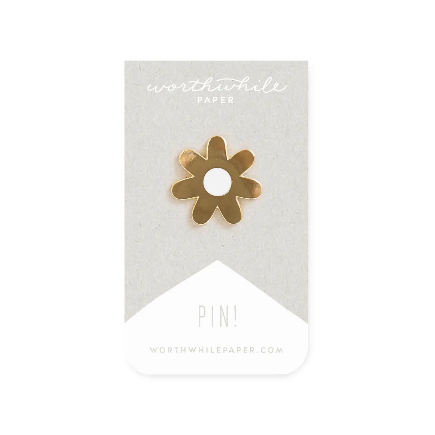 Minimal Daisy Enamel Pin