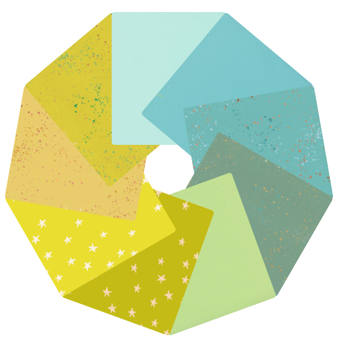 Market Exclusive - Iridescent Cloudy Day 9pc Fat Quarter Bundle 