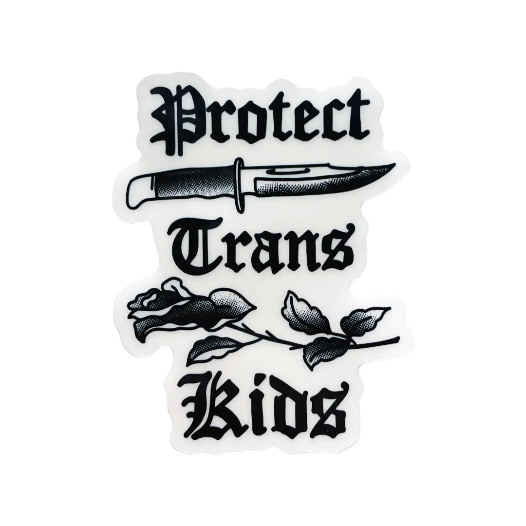 Protect Trans Kids Sticker - Clear