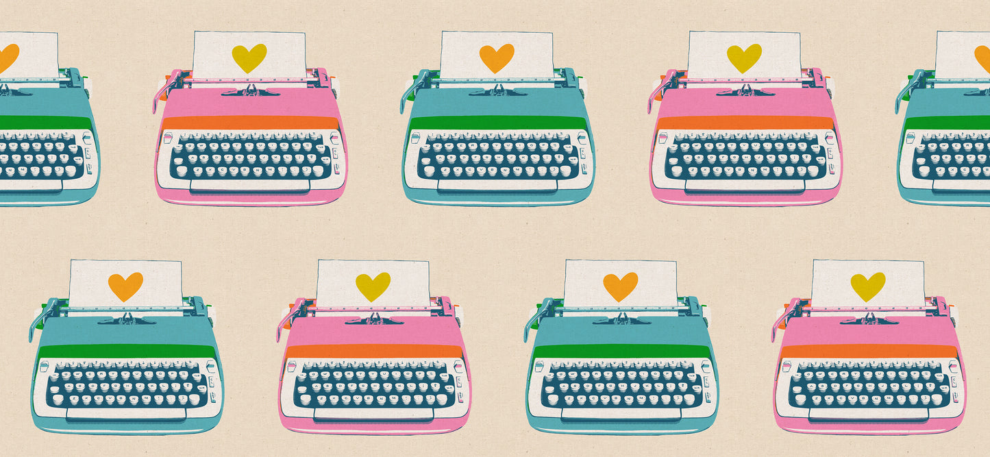 Best Day Ever - Typewriters Canvas - Natural