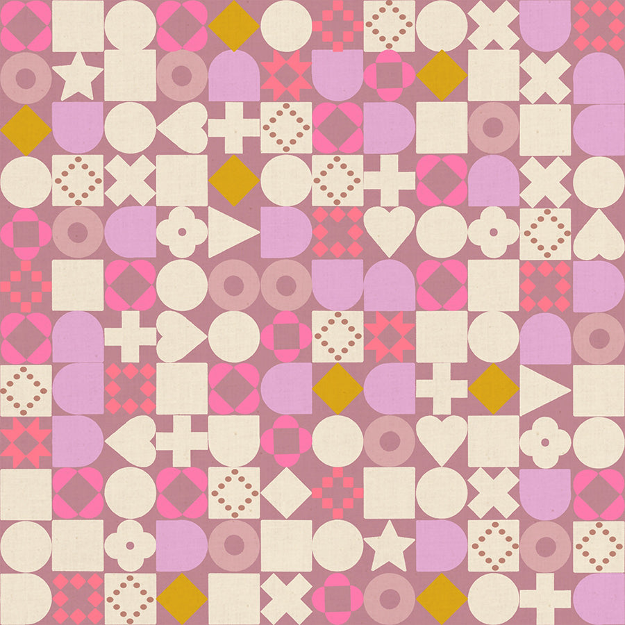 LoFi - Blocked LINEN - Lilac RS1134 19CL