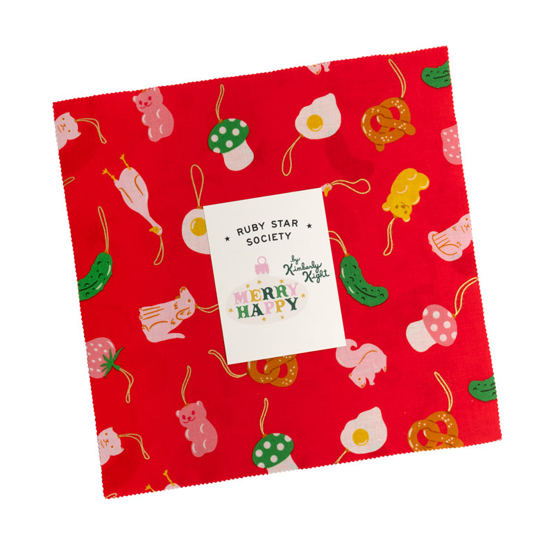 Merry Happy - Layer Cake (10" X 10" Square) RS3097LC