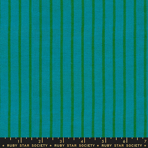 Warp & Weft Mystic Fable - Apron Stripe - Dark Turquoise RS4123 16