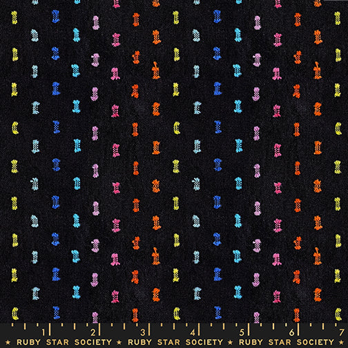 Warp & Weft Mystic Fable - Flicker - Rainbow Black RS4128 15