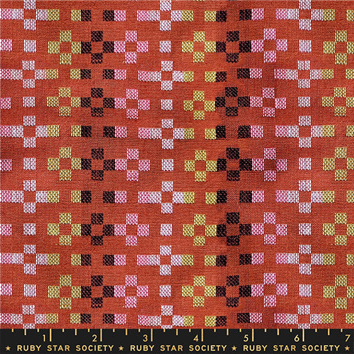 Warp & Weft Mystic Fable - Flowers - Terracotta RS4154 11