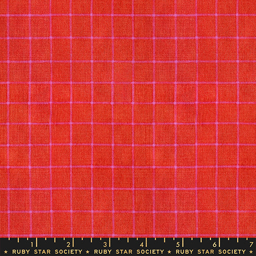 Warp & Weft Mystic Fable - Small Windowpane - Red RS4156 11