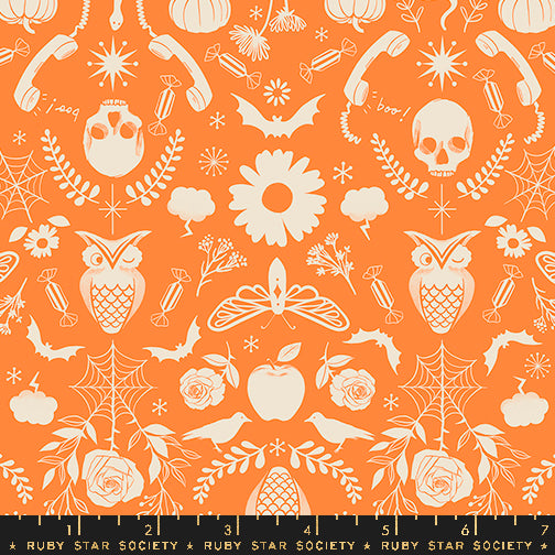 
                      
                        Good Spirits - Creepy Damask - Pumpkin
                      
                    