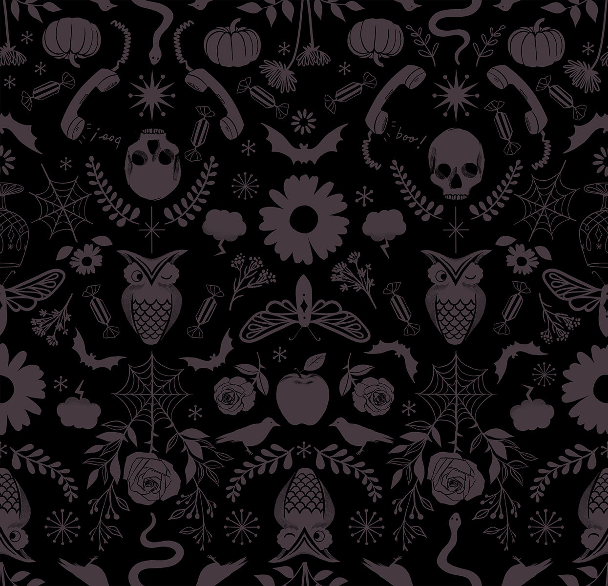 Good Spirits - Creepy Damask - Black