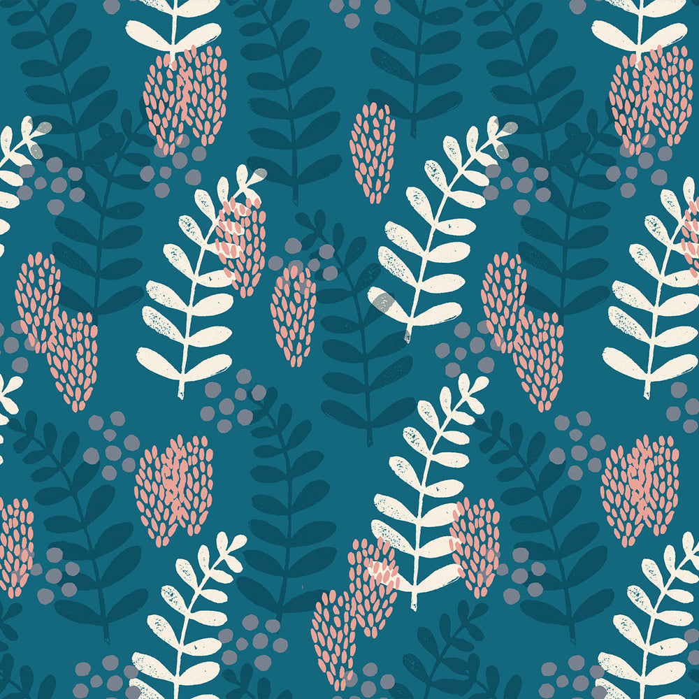 Reimagined Landscapes - Fern Dell - Teal