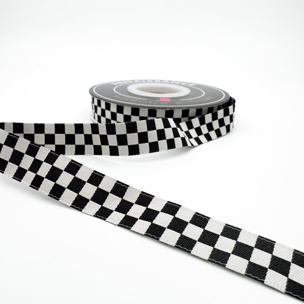 RSS Ribbon - Black Checkerboard - 5/8"