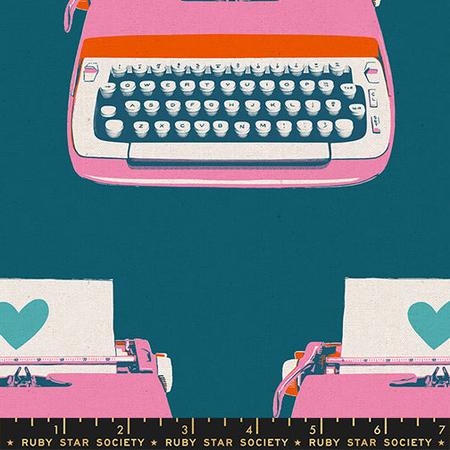 Best Day Ever - Typewriters Canvas - Teal