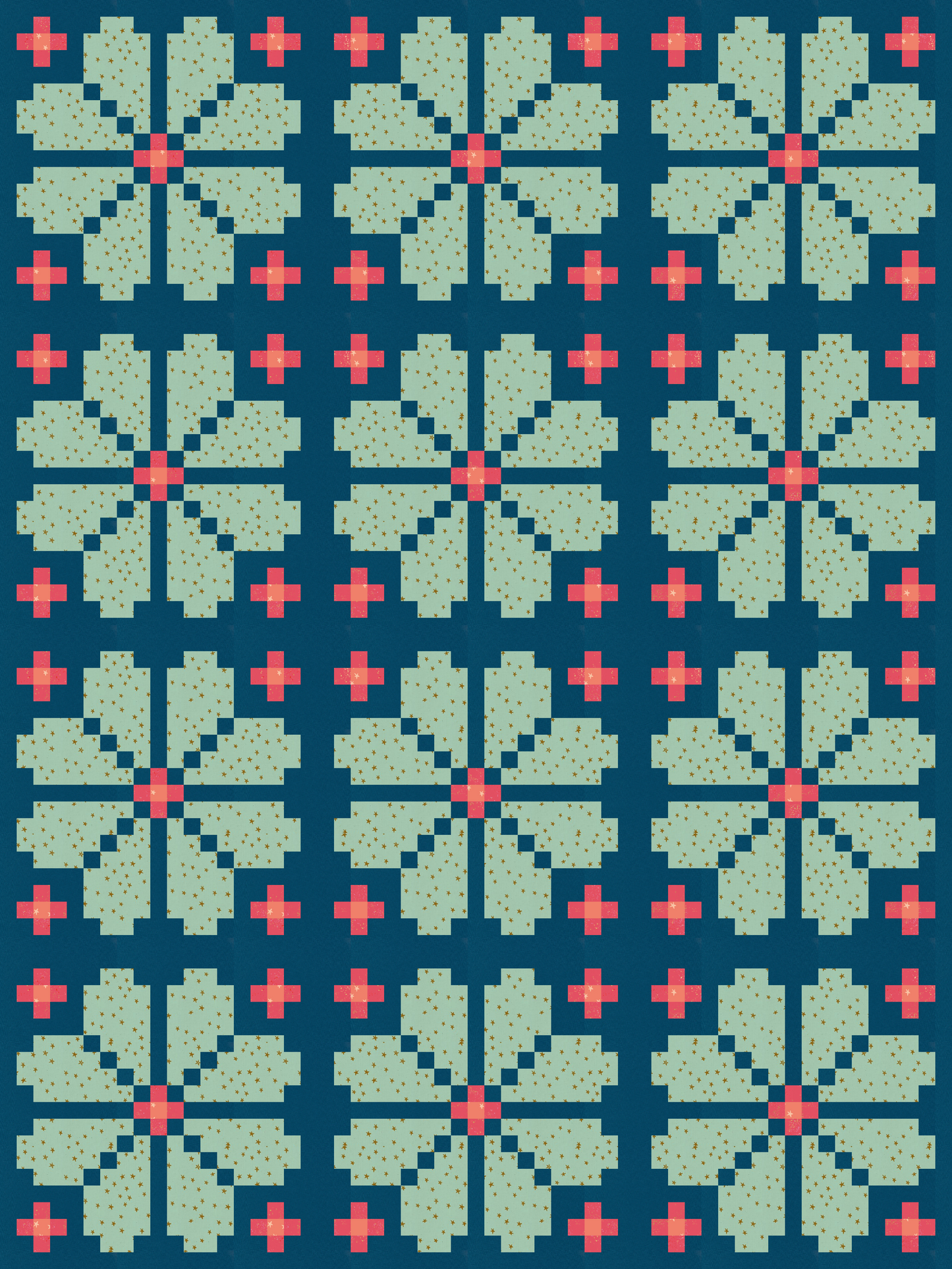 Knitted Blooms Quilt Kit - Remarkably Brilliant