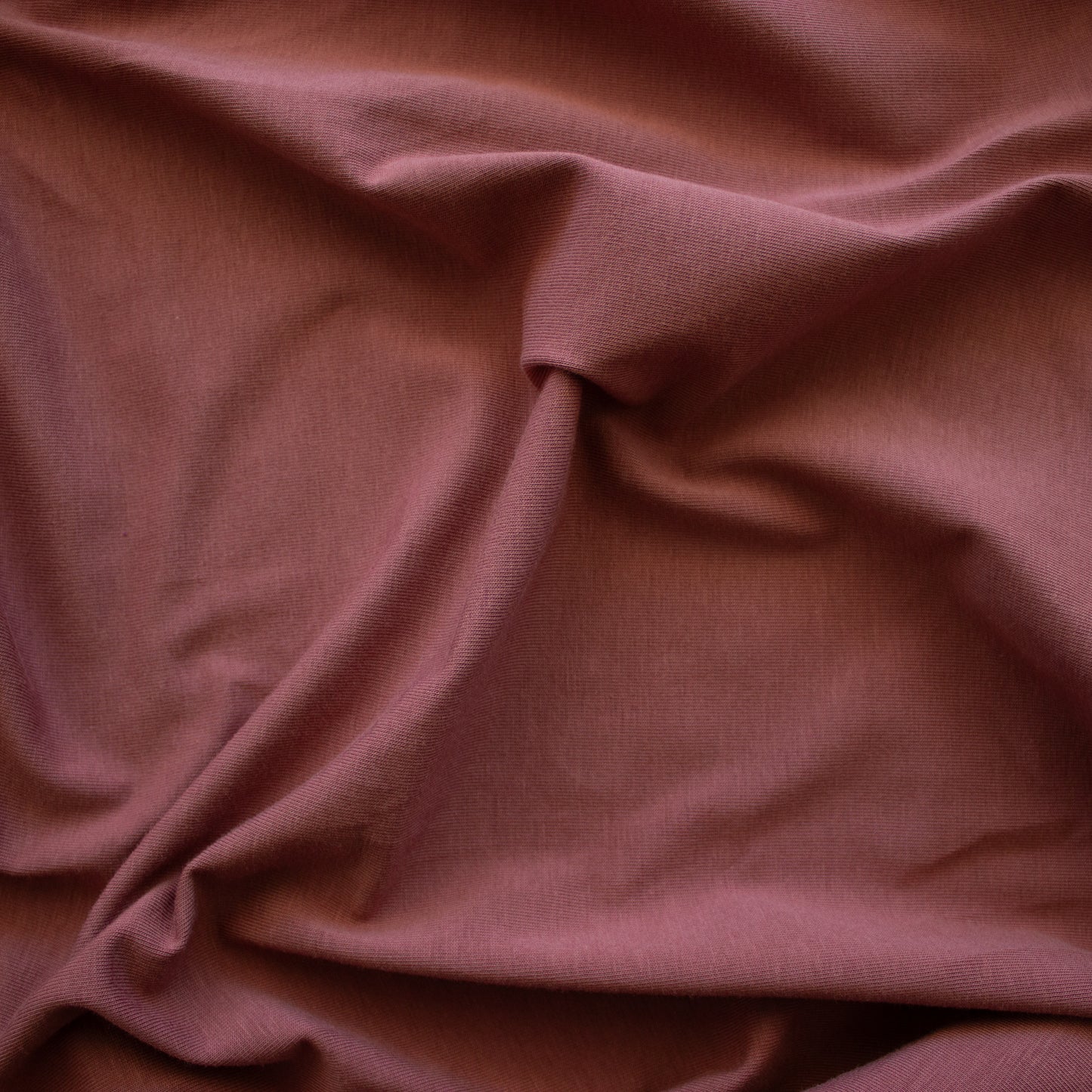 Organic Cotton Stretch Jersey - Rosewood
