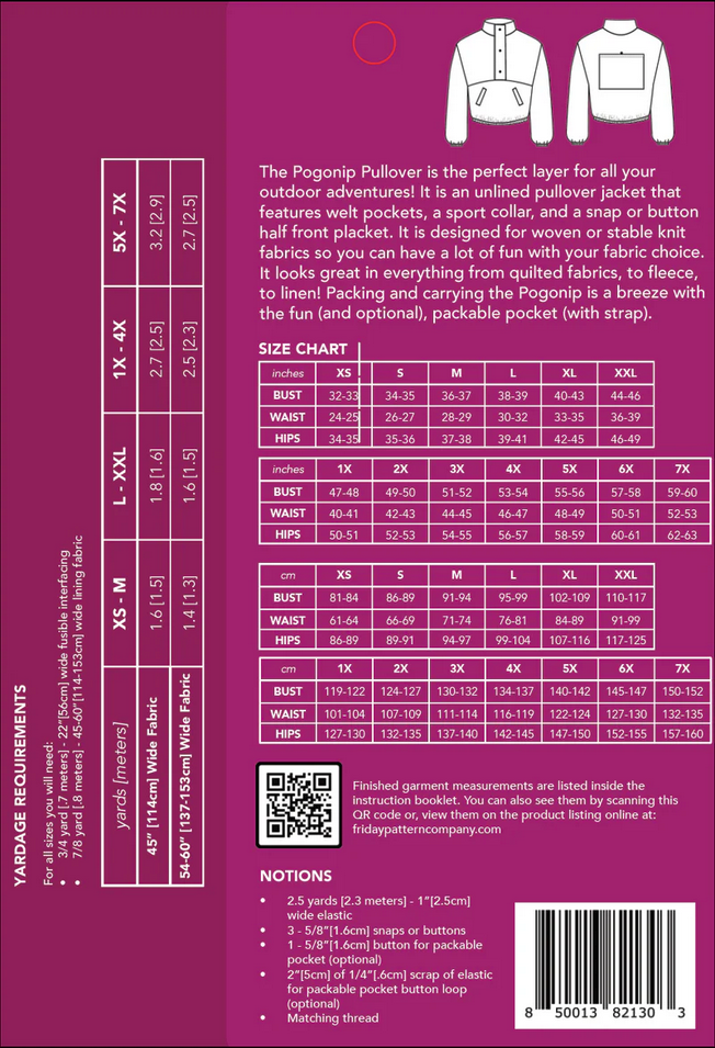 Pogonip Pullover - Sizes XS-7X