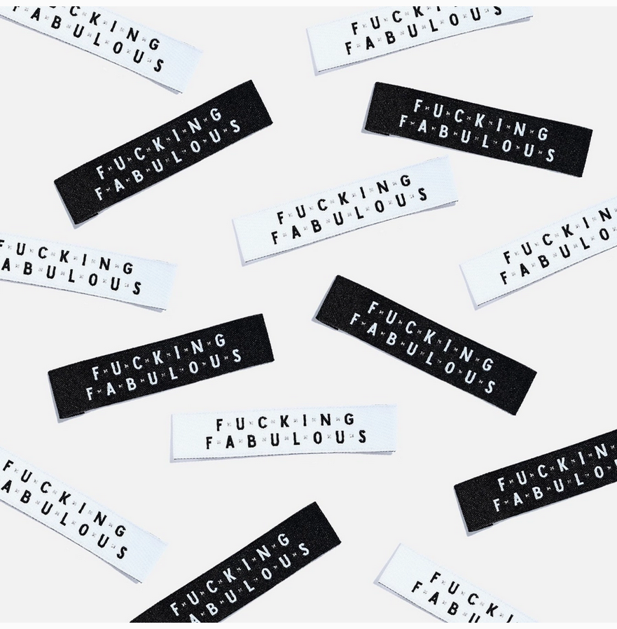 'Fucking Fabulous' Woven Labels (6 pack)