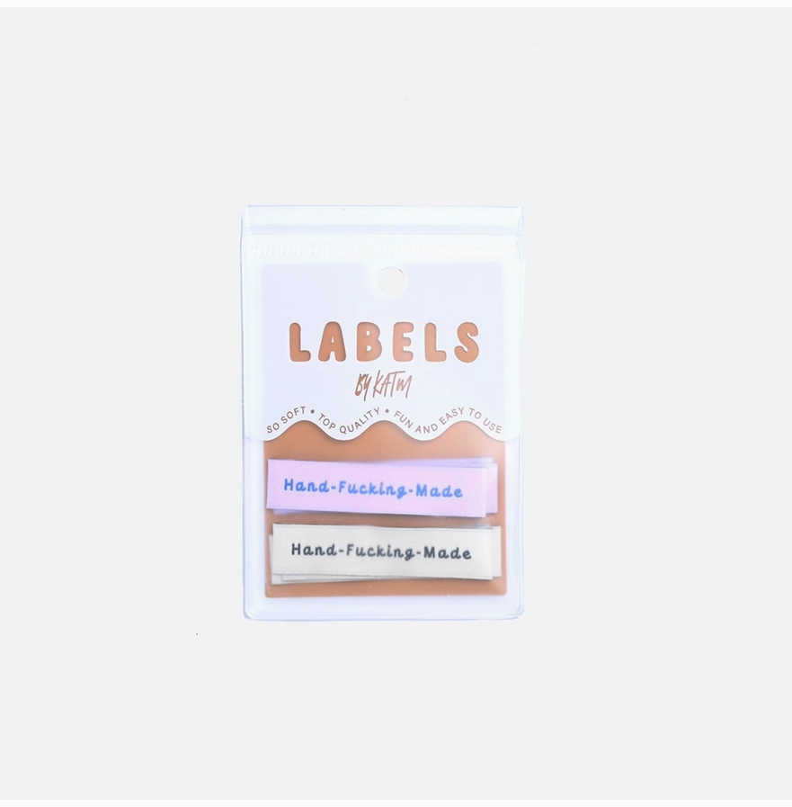 'hand-Fucking-Made' Woven Labels (6 pack)