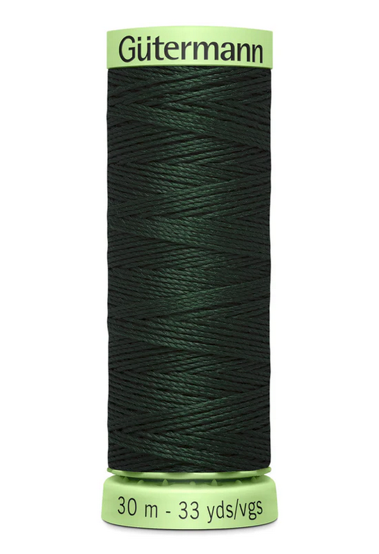 Gutermann Heavy Duty Top Stitching Thread - 12wt 33yds - Forest Green (792)