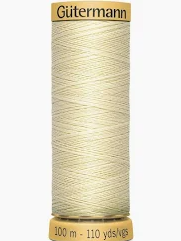 Gutermann Natural Cotton Thread - 50wt 110yds - Ivory (1040)