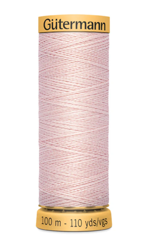 Gutermann Natural Cotton Thread - 50wt 110yds - Pale Rosy Pink (5070)