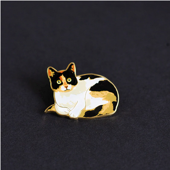 Calico Cat Enamel Pin 