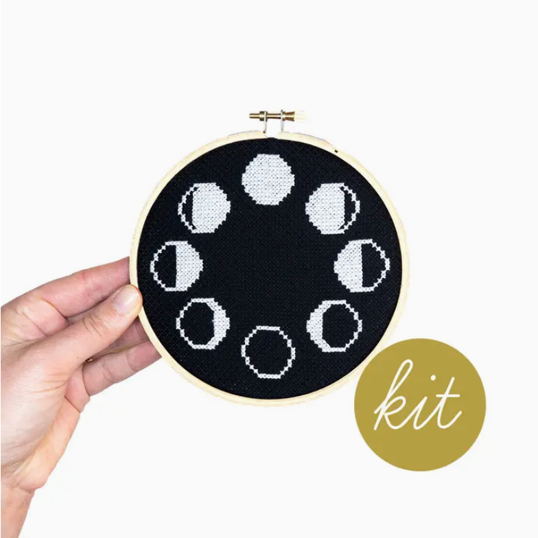 Moon Phases Cross Stitch Kit 