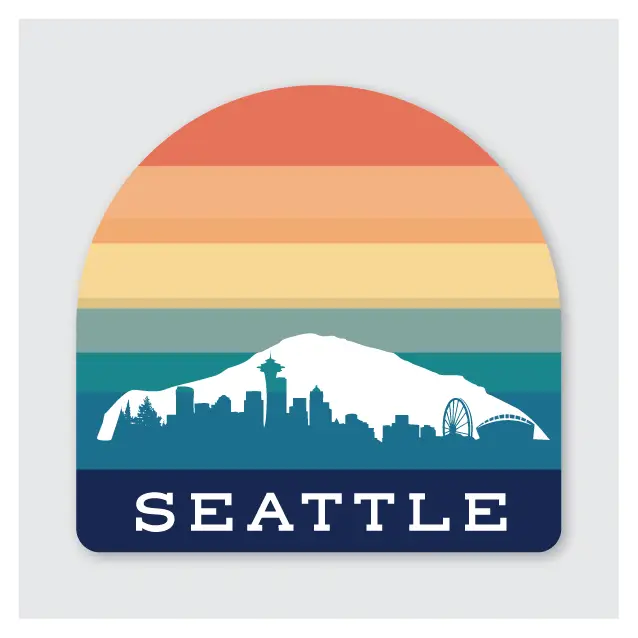 Seattle Sunset Arch Sticker