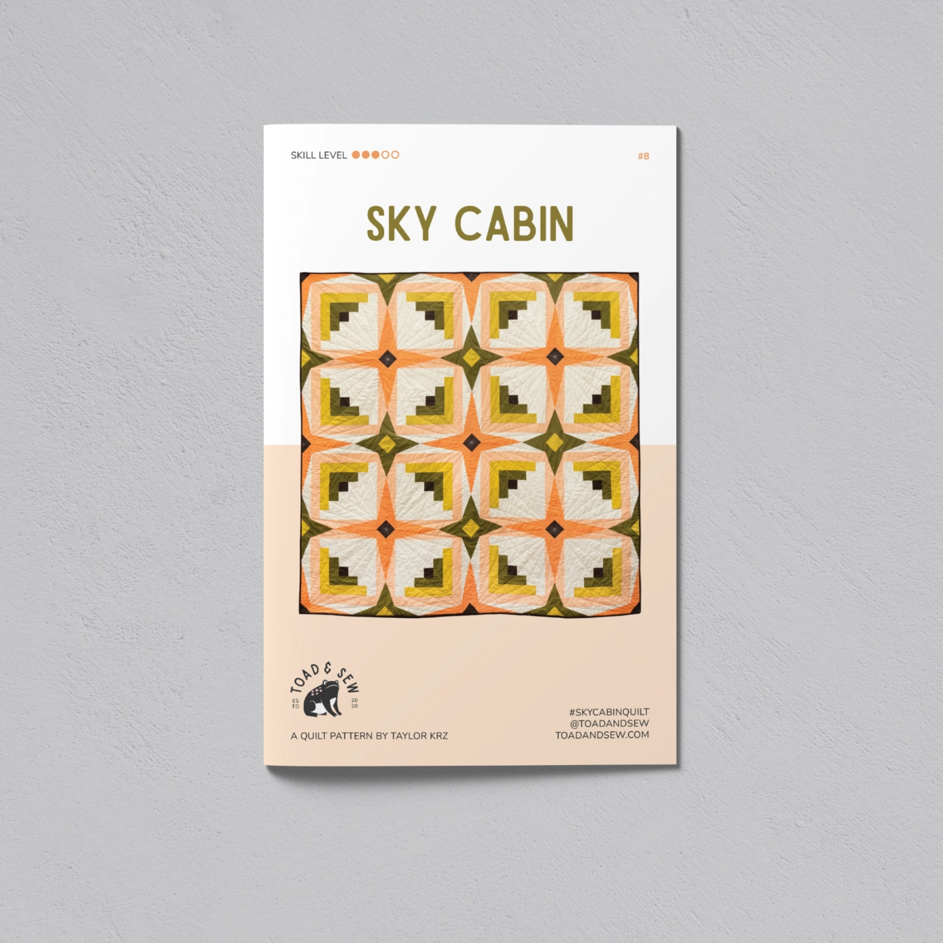 Sky Cabin Quilt Printed Pattern