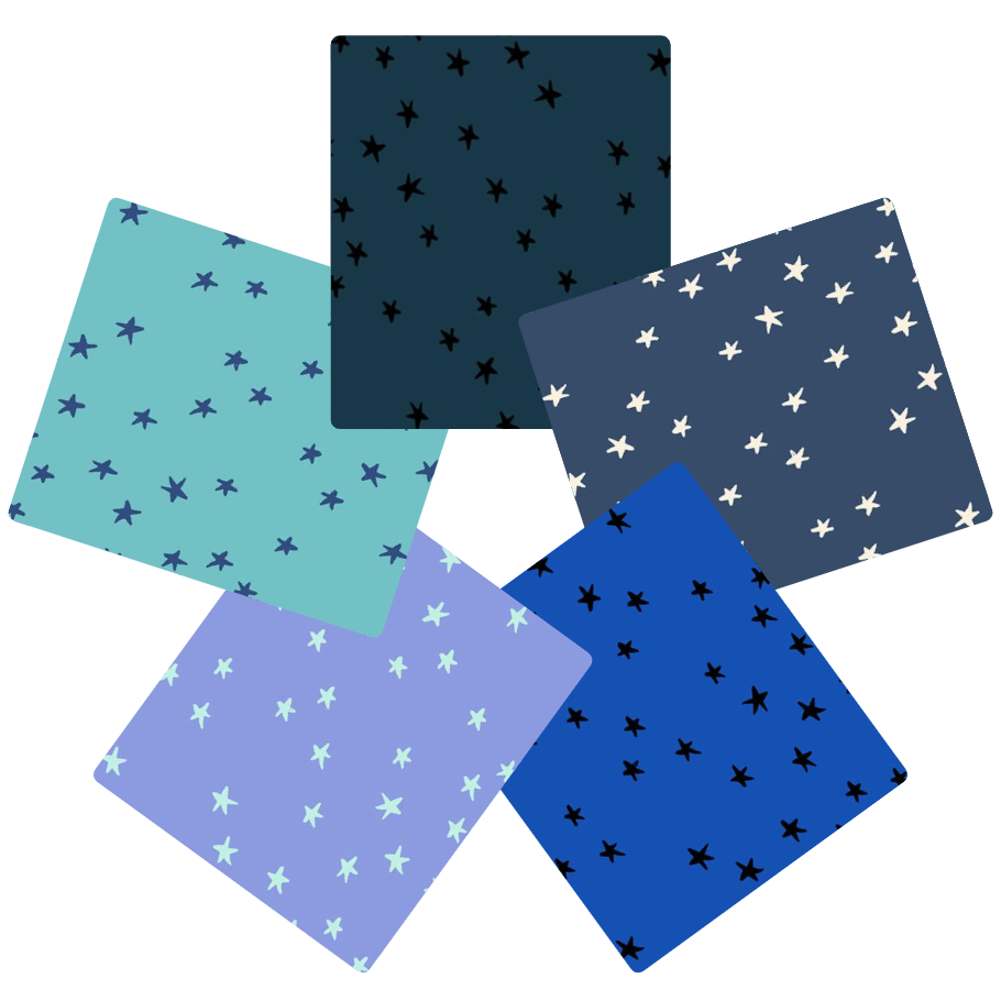 Starry Fat Quarter Bundle - Blues (5pc)