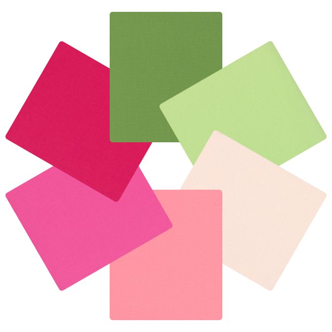 Fat Quarter Bundle - Strawberry Matcha - 6pcs  