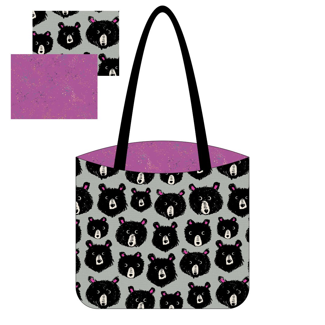 Canvas Tote Kit - Teddy and the Bears Steel + Speckled Witchy