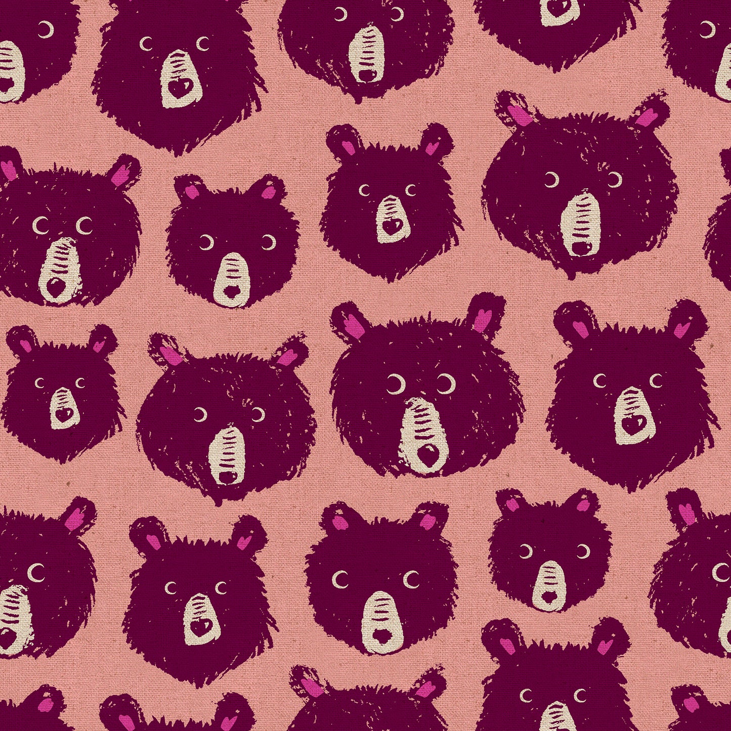 Teddy And The Bears Canvas - Peach Fizz