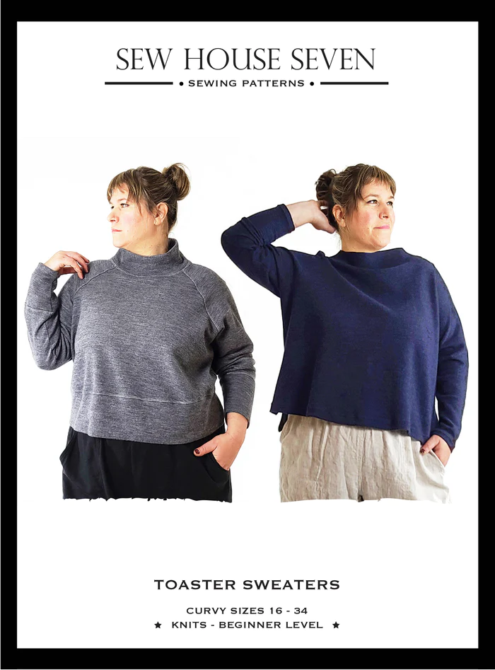 Toaster Sweater Pattern - Sizes 16-34 (up to 64