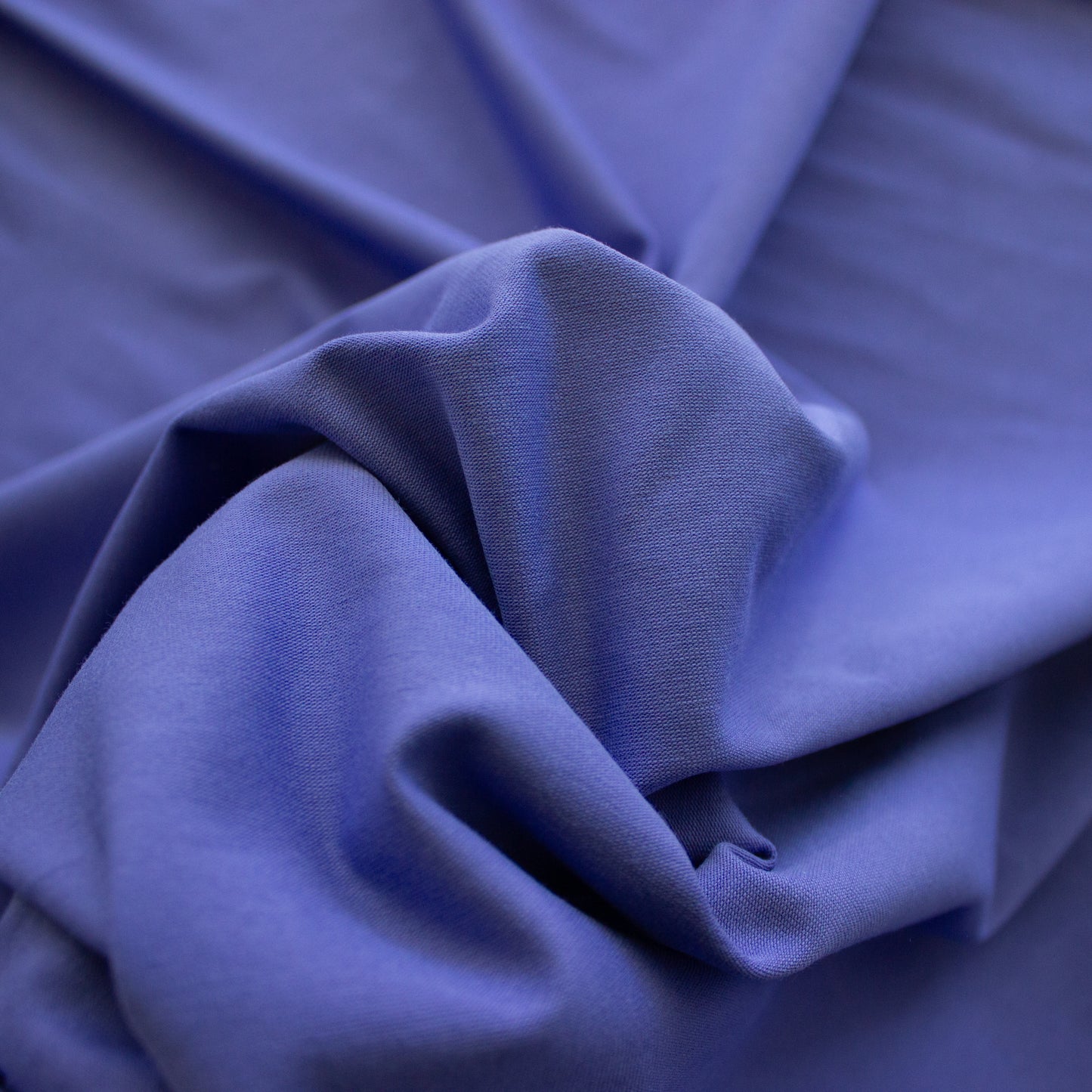 Organic Cotton Stretch Jersey - Violet Blue